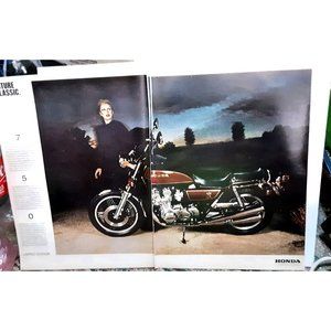 1979 Honda CB750K 2 Page Motorcycle Print Ad vintage 70s